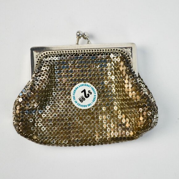 Whiting & Davis Silver Metal Mesh Coin Purse Vintage #2961 - Picture 2 of 3